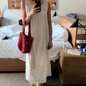 J. Crew Cream Sleeveless Maxi Sundress
